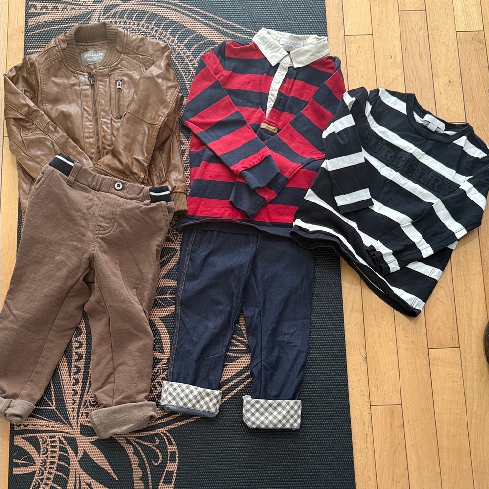 Burberry Striped Red and Navy Kids Top bundle 3t